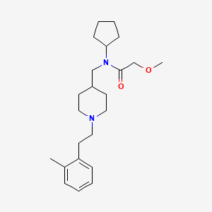molecular formula C23H36N2O2 B4534110 N-cyclopentyl-2-methoxy-N-({1-[2-(2-methylphenyl)ethyl]-4-piperidinyl}methyl)acetamide 