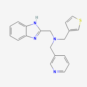 molecular formula C19H18N4S B4534115 (1H-benzimidazol-2-ylmethyl)(pyridin-3-ylmethyl)(3-thienylmethyl)amine 