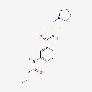 molecular formula C19H29N3O2 B4534122 3-(butyrylamino)-N-(1,1-dimethyl-2-pyrrolidin-1-ylethyl)benzamide 