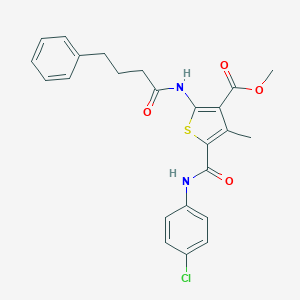 Methyl 5-[(4-chloroanilino)carbonyl]-4-methyl-2-[(4-phenylbutanoyl)amino]thiophene-3-carboxylate