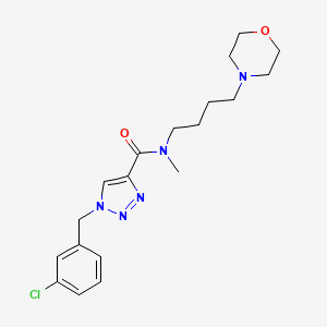 molecular formula C19H26ClN5O2 B4534136 1-(3-chlorobenzyl)-N-methyl-N-[4-(4-morpholinyl)butyl]-1H-1,2,3-triazole-4-carboxamide 