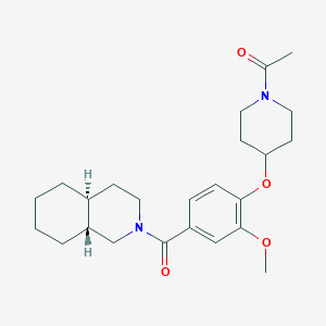 molecular formula C24H34N2O4 B4534155 (4aS*,8aR*)-2-{4-[(1-acetyl-4-piperidinyl)oxy]-3-methoxybenzoyl}decahydroisoquinoline 