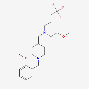 molecular formula C21H33F3N2O2 B4534156 4,4,4-trifluoro-N-{[1-(2-methoxybenzyl)-4-piperidinyl]methyl}-N-(2-methoxyethyl)-1-butanamine 