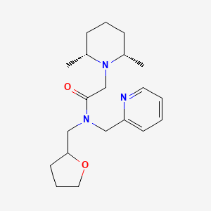 molecular formula C20H31N3O2 B4534176 2-[(2R*,6S*)-2,6-dimethylpiperidin-1-yl]-N-(pyridin-2-ylmethyl)-N-(tetrahydrofuran-2-ylmethyl)acetamide 