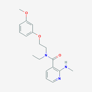 molecular formula C18H23N3O3 B4534194 N-ethyl-N-[2-(3-methoxyphenoxy)ethyl]-2-(methylamino)nicotinamide 