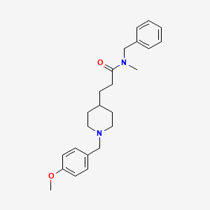 molecular formula C24H32N2O2 B4534197 N-benzyl-3-[1-(4-methoxybenzyl)-4-piperidinyl]-N-methylpropanamide 