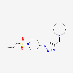 molecular formula C17H31N5O2S B4534212 1-({1-[1-(propylsulfonyl)piperidin-4-yl]-1H-1,2,3-triazol-4-yl}methyl)azepane 