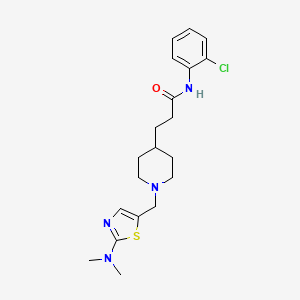 molecular formula C20H27ClN4OS B4534213 N-(2-chlorophenyl)-3-(1-{[2-(dimethylamino)-1,3-thiazol-5-yl]methyl}-4-piperidinyl)propanamide 
