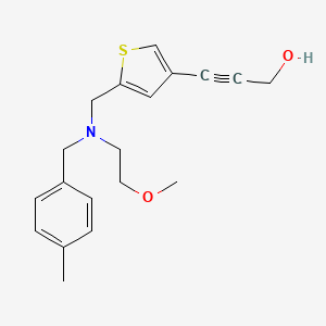 molecular formula C19H23NO2S B4534226 3-(5-{[(2-methoxyethyl)(4-methylbenzyl)amino]methyl}-3-thienyl)prop-2-yn-1-ol 