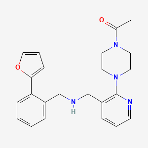 molecular formula C23H26N4O2 B4534257 1-[2-(4-acetyl-1-piperazinyl)-3-pyridinyl]-N-[2-(2-furyl)benzyl]methanamine 