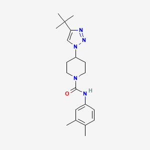 molecular formula C20H29N5O B4534259 4-(4-tert-butyl-1H-1,2,3-triazol-1-yl)-N-(3,4-dimethylphenyl)piperidine-1-carboxamide 