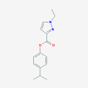 molecular formula C15H18N2O2 B453427 1-Ethyl-1H-pyrazole-3-carboxylic acid 4-isopropyl-phenyl ester 
