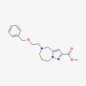 molecular formula C18H23N3O3 B4534272 methyl 5-[2-(benzyloxy)ethyl]-5,6,7,8-tetrahydro-4H-pyrazolo[1,5-a][1,4]diazepine-2-carboxylate 