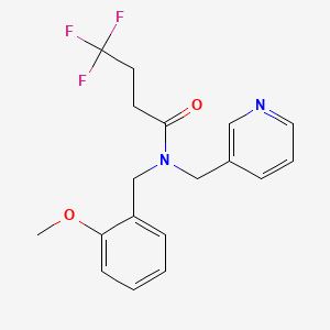 molecular formula C18H19F3N2O2 B4534276 4,4,4-trifluoro-N-(2-methoxybenzyl)-N-(pyridin-3-ylmethyl)butanamide 