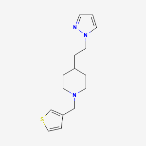 molecular formula C15H21N3S B4534280 4-[2-(1H-pyrazol-1-yl)ethyl]-1-(3-thienylmethyl)piperidine 