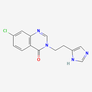 molecular formula C13H11ClN4O B4534318 7-chloro-3-[2-(1H-imidazol-4-yl)ethyl]quinazolin-4(3H)-one 