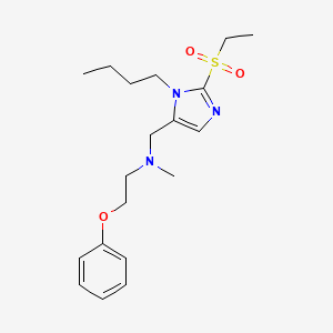 molecular formula C19H29N3O3S B4534339 N-{[1-butyl-2-(ethylsulfonyl)-1H-imidazol-5-yl]methyl}-N-methyl-2-phenoxyethanamine 