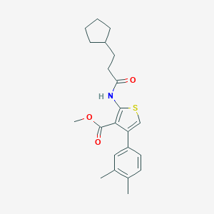 Methyl 2-[(3-cyclopentylpropanoyl)amino]-4-(3,4-dimethylphenyl)-3-thiophenecarboxylate