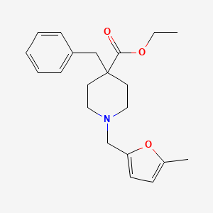molecular formula C21H27NO3 B4534367 ethyl 4-benzyl-1-[(5-methyl-2-furyl)methyl]-4-piperidinecarboxylate 