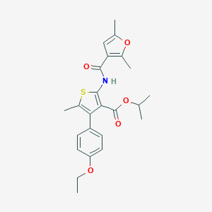 Isopropyl 2-[(2,5-dimethyl-3-furoyl)amino]-4-(4-ethoxyphenyl)-5-methyl-3-thiophenecarboxylate