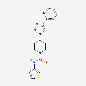 molecular formula C17H18N6OS B4534378 4-[4-(2-pyridinyl)-1H-1,2,3-triazol-1-yl]-N-3-thienyl-1-piperidinecarboxamide 
