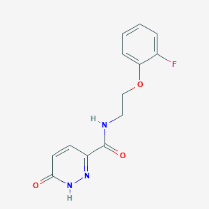 molecular formula C13H12FN3O3 B4534394 N-[2-(2-fluorophenoxy)ethyl]-6-oxo-1,6-dihydropyridazine-3-carboxamide 