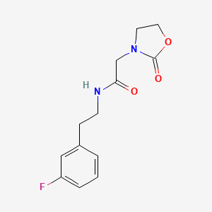 molecular formula C13H15FN2O3 B4534398 N-[2-(3-fluorophenyl)ethyl]-2-(2-oxo-1,3-oxazolidin-3-yl)acetamide 