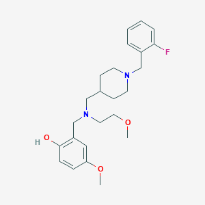 molecular formula C24H33FN2O3 B4534406 2-{[{[1-(2-fluorobenzyl)-4-piperidinyl]methyl}(2-methoxyethyl)amino]methyl}-4-methoxyphenol 