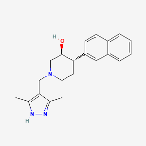 molecular formula C21H25N3O B4534420 (3S*,4S*)-1-[(3,5-dimethyl-1H-pyrazol-4-yl)methyl]-4-(2-naphthyl)piperidin-3-ol 