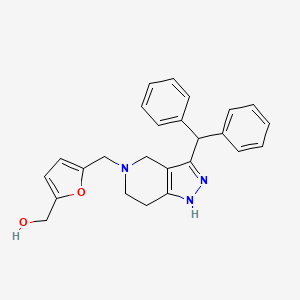 molecular formula C25H25N3O2 B4534429 (5-{[3-(diphenylmethyl)-1,4,6,7-tetrahydro-5H-pyrazolo[4,3-c]pyridin-5-yl]methyl}-2-furyl)methanol 