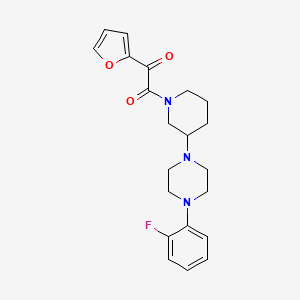molecular formula C21H24FN3O3 B4534447 2-{3-[4-(2-fluorophenyl)-1-piperazinyl]-1-piperidinyl}-1-(2-furyl)-2-oxoethanone 