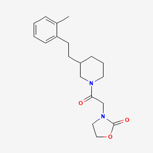 3-(2-{3-[2-(2-methylphenyl)ethyl]-1-piperidinyl}-2-oxoethyl)-1,3-oxazolidin-2-one
