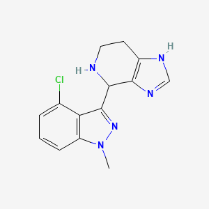 molecular formula C14H14ClN5 B4534461 4-(4-chloro-1-methyl-1H-indazol-3-yl)-4,5,6,7-tetrahydro-1H-imidazo[4,5-c]pyridine 