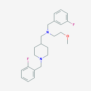 molecular formula C23H30F2N2O B4534469 (3-fluorobenzyl){[1-(2-fluorobenzyl)-4-piperidinyl]methyl}(2-methoxyethyl)amine 
