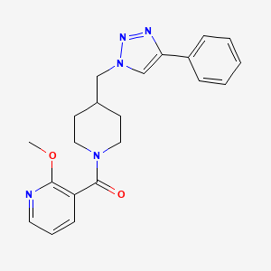 molecular formula C21H23N5O2 B4534471 2-methoxy-3-({4-[(4-phenyl-1H-1,2,3-triazol-1-yl)methyl]piperidin-1-yl}carbonyl)pyridine 