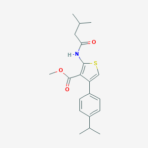 Methyl 4-(4-isopropylphenyl)-2-[(3-methylbutanoyl)amino]-3-thiophenecarboxylate