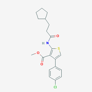 Methyl 4-(4-chlorophenyl)-2-[(3-cyclopentylpropanoyl)amino]-3-thiophenecarboxylate