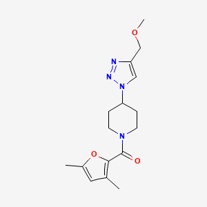 molecular formula C16H22N4O3 B4534506 1-(3,5-dimethyl-2-furoyl)-4-[4-(methoxymethyl)-1H-1,2,3-triazol-1-yl]piperidine 