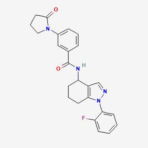 N-[1-(2-fluorophenyl)-4,5,6,7-tetrahydro-1H-indazol-4-yl]-3-(2-oxo-1-pyrrolidinyl)benzamide