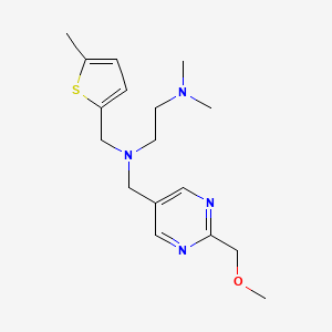 molecular formula C17H26N4OS B4534524 N-{[2-(methoxymethyl)pyrimidin-5-yl]methyl}-N',N'-dimethyl-N-[(5-methyl-2-thienyl)methyl]ethane-1,2-diamine 