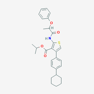 Isopropyl 4-(4-cyclohexylphenyl)-2-[(2-phenoxypropanoyl)amino]-3-thiophenecarboxylate