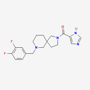 molecular formula C19H22F2N4O B4534585 7-(3,4-difluorobenzyl)-2-(1H-imidazol-4-ylcarbonyl)-2,7-diazaspiro[4.5]decane 