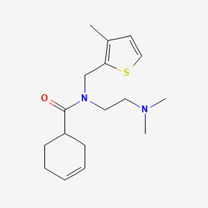 N-[2-(dimethylamino)ethyl]-N-[(3-methyl-2-thienyl)methyl]cyclohex-3-ene-1-carboxamide
