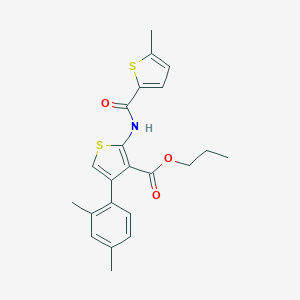 Propyl 4-(2,4-dimethylphenyl)-2-{[(5-methyl-2-thienyl)carbonyl]amino}-3-thiophenecarboxylate
