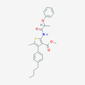 Methyl 4-(4-butylphenyl)-5-methyl-2-[(2-phenoxypropanoyl)amino]-3-thiophenecarboxylate