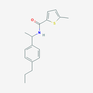molecular formula C17H21NOS B453464 5-methyl-N-[1-(4-propylphenyl)ethyl]-2-thiophenecarboxamide 