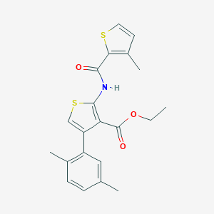 Ethyl 4-(2,5-dimethylphenyl)-2-{[(3-methyl-2-thienyl)carbonyl]amino}-3-thiophenecarboxylate