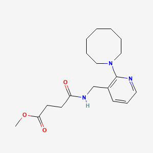 molecular formula C18H27N3O3 B4534665 methyl 4-({[2-(1-azocanyl)-3-pyridinyl]methyl}amino)-4-oxobutanoate 