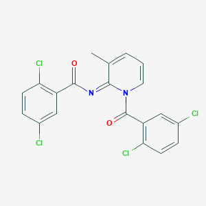 2,5-dichloro-N-(1-(2,5-dichlorobenzoyl)-3-methyl-2(1H)-pyridinylidene)benzamide