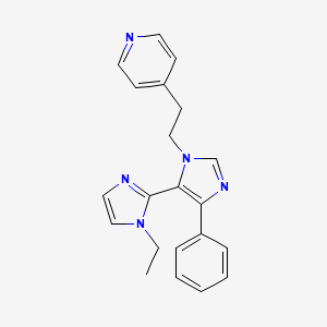 molecular formula C21H21N5 B4534675 1-ethyl-5'-phenyl-3'-(2-pyridin-4-ylethyl)-1H,3'H-2,4'-biimidazole 